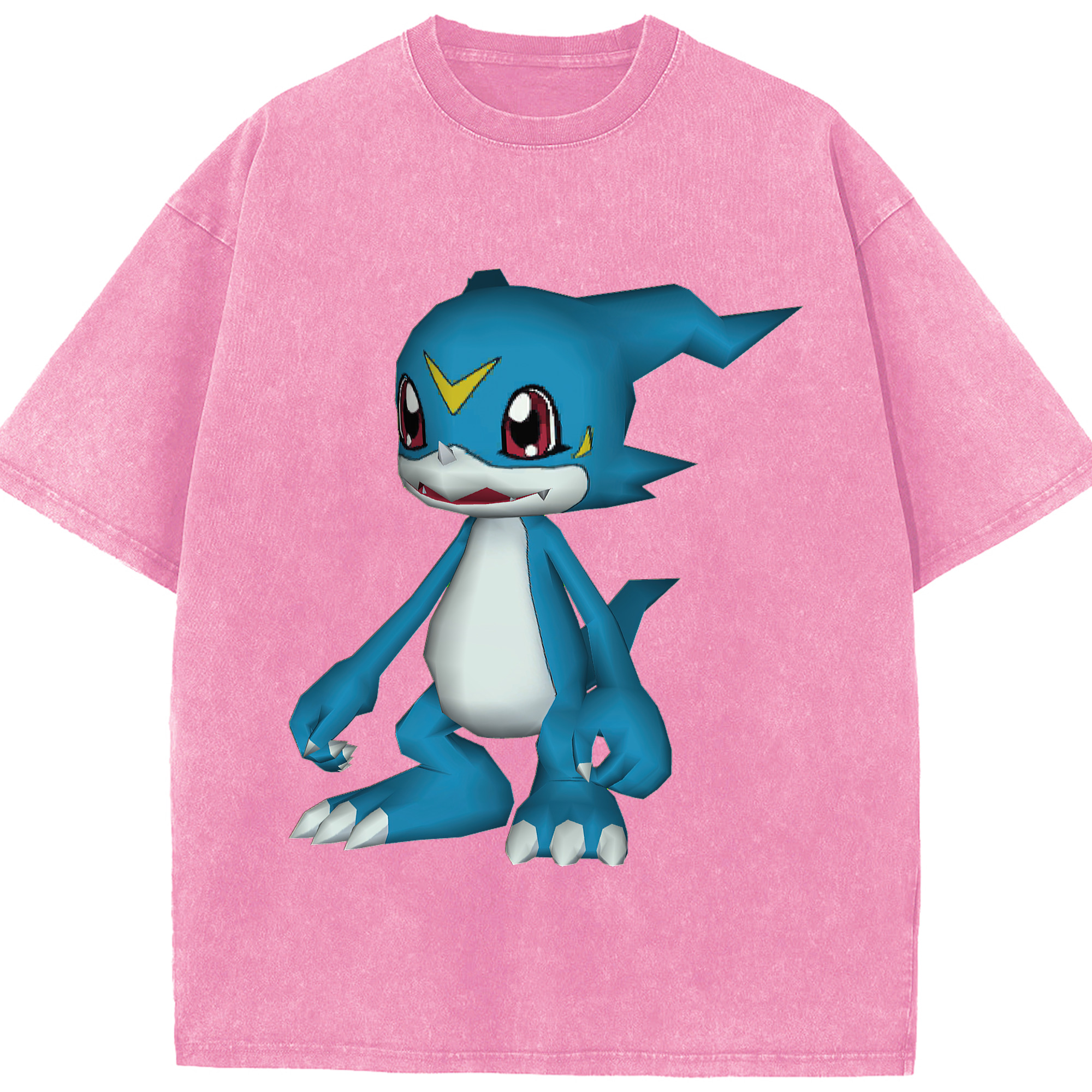 （画像用） Digimon デジタルモンスター/デジモン 綿100% ヴィンテージ風 半袖Tシャツ（フロントプリント）